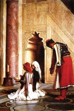 モスクにいるギリシャの若者たち ジャン・レオン・ジェローム アラブ人 Oil Paintings